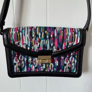 VERA BRADLEY Tess Crossbody Watercolor Brushstroke Shoulder Bag